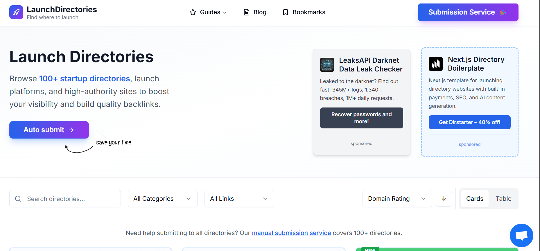 Launch Directories screenshot