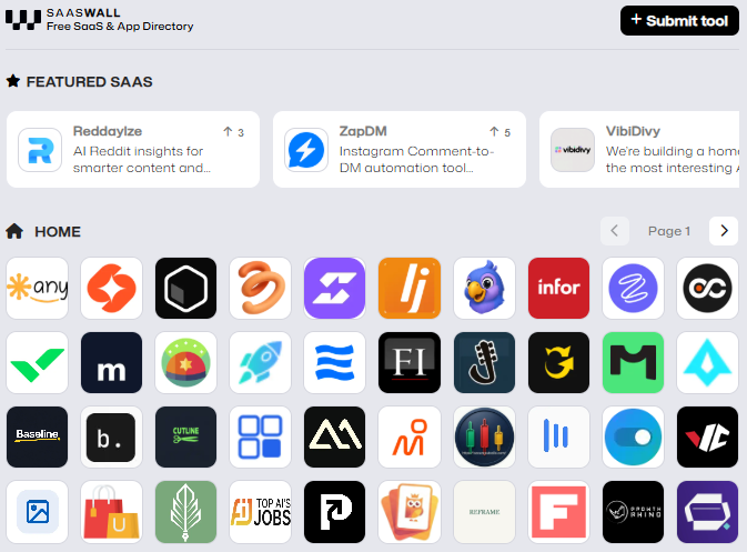 SAASWALL screenshot