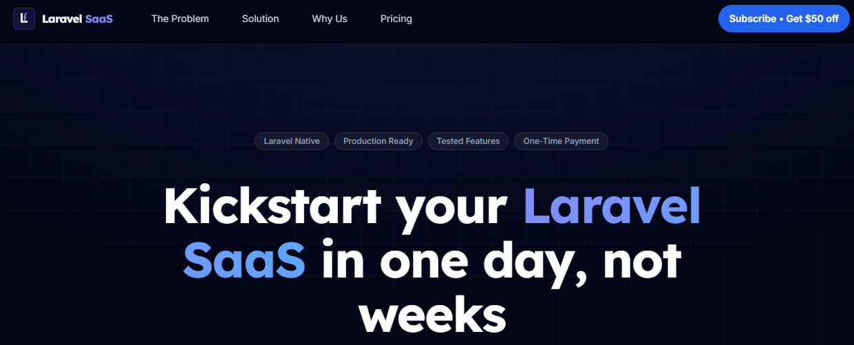 Laravel SaaS screenshot