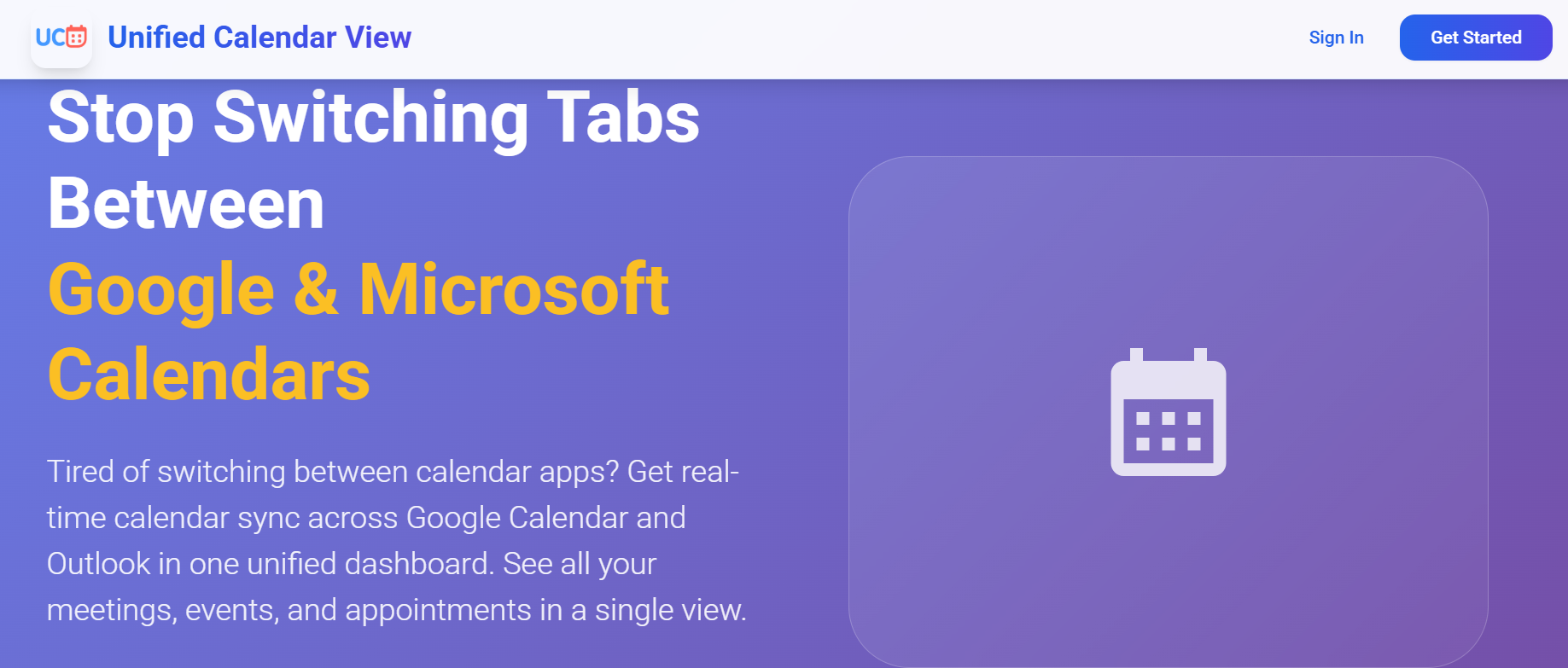Unified Calendar View screenshot