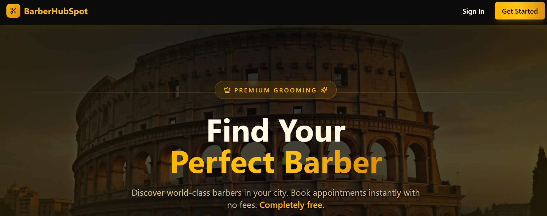 BarberHubSpot screenshot